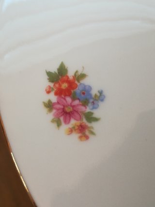 Zuppiera vintage porcellana fiori
