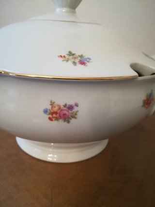 Zuppiera vintage porcellana fiori