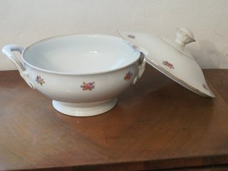Zuppiera vintage porcellana fiori