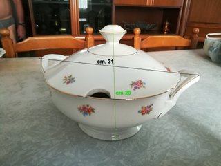 Zuppiera vintage porcellana fiori