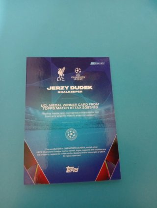 Tarjeta Jerzy Dudek UCL 2004/05 Topps