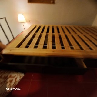 Cama demadera con 4 cajones grandes