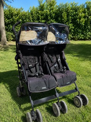 Carrito Doble Maclaren Negro