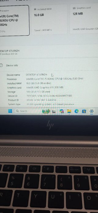 Portátil HP Elitebook 830 G6