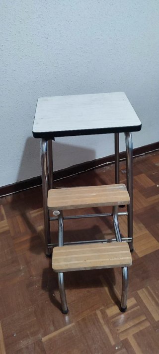 Taburete Escalera Vintage Madera y Metal
