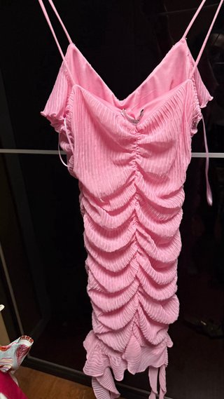 Vestido Zara rosa fruncido
