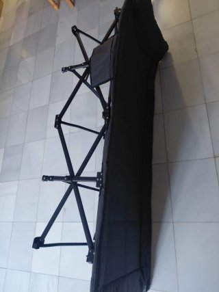 Cama Plegable Gris Tela