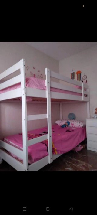 Ikea Litera blanca de madera