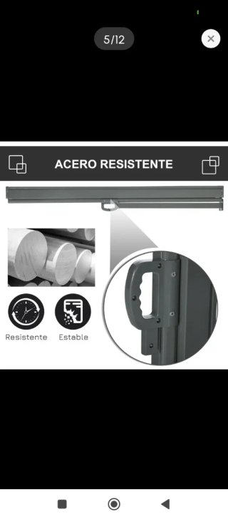 Toldo retráctil para jardín gris