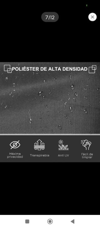 Toldo retráctil para jardín gris