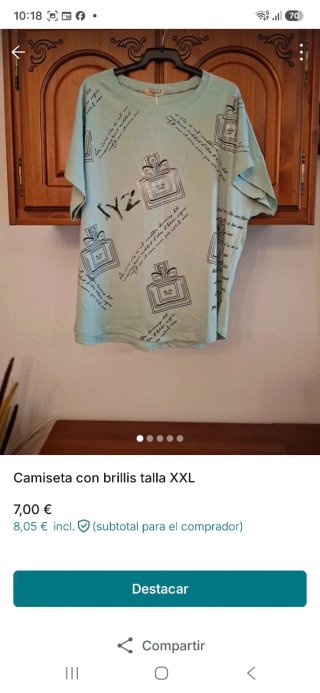 Blusón rosa talla XXL y L desde 7€ y 10€