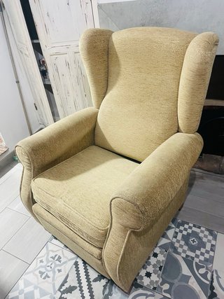Sillón relax tela beige