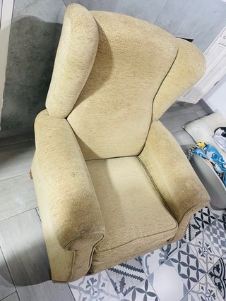 Sillón relax tela beige