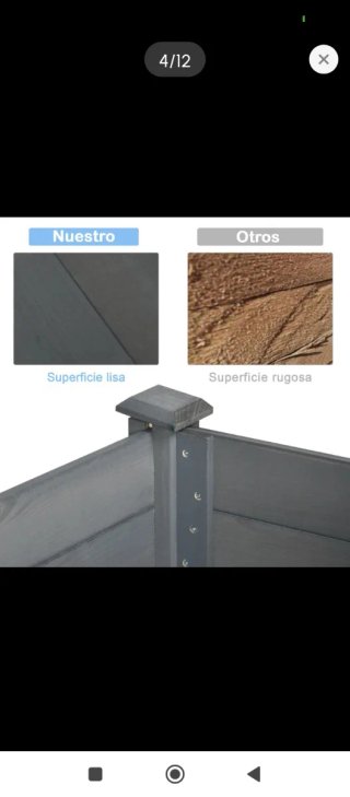 Jardinera de madera gris