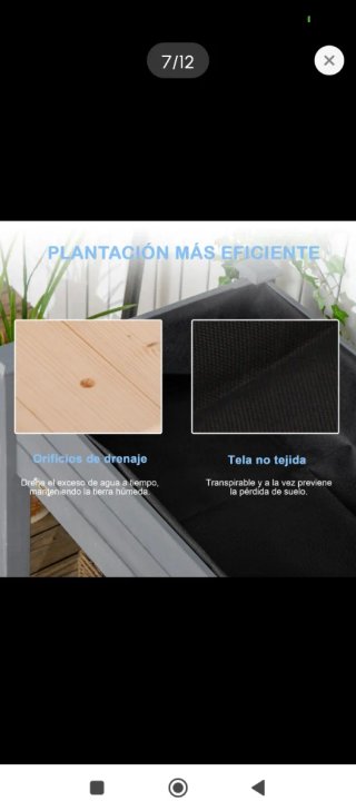 Jardinera de madera gris