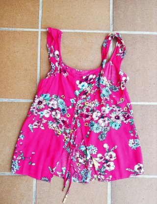 Top Springfield Flores Espalda Descubierta Talla S