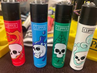 Set 4 Clipper Accendini Elementi 4 teschi
