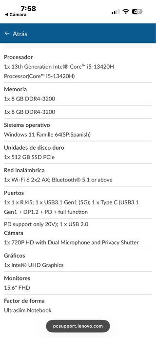 Lenovo V15 G4 IRU I5 16GB RAM 512 GB SSD