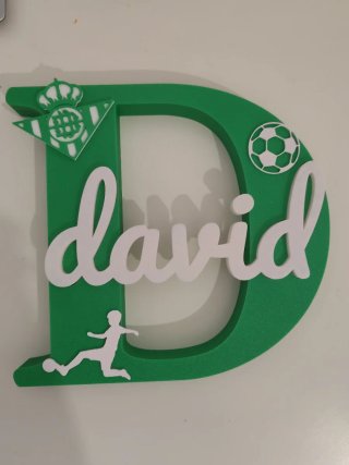 Lettere decorative 3D a tema calcio con nome