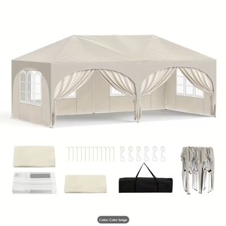 Carpa Plegable 6x3 Beige con Laterales NUEVA!!