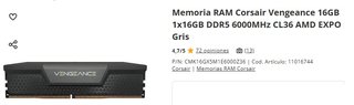 Corsair Vengeance 16GB DDR5 6000MHz CL36