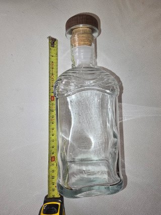 Botella de vidrio con corcho 22cm