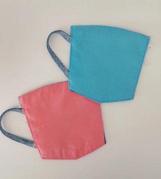 Coppia di Sottotazza in jeans con pizzo 18x17 cm