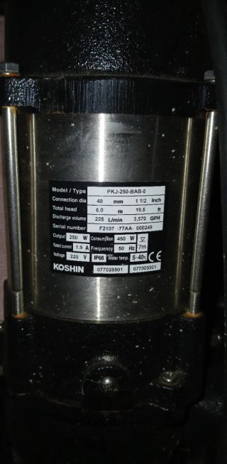 Bomba Koshin Vortex Aguas Sucias. Sin estrenar.