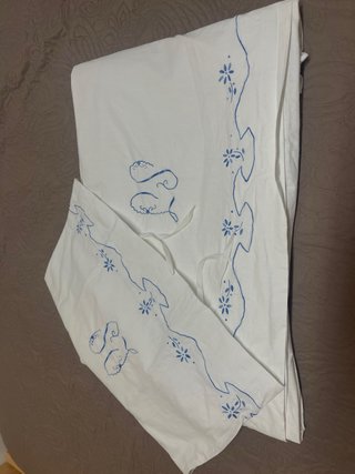 Juego de Sábanas Algodón Bordadas