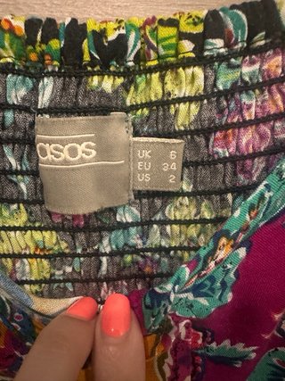 Vestido ASOS floral multicolor