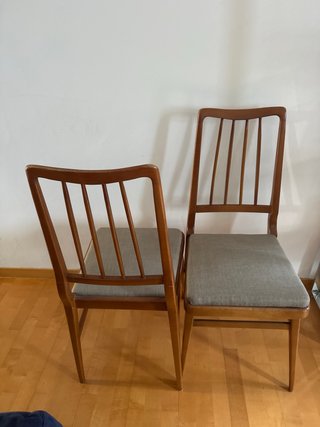 2 sillas de madera Hellerau vintage 60s