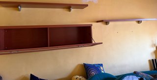 2 Estanterías y 1 Vitrina de Pared Madera