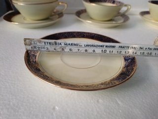 Servizio Porcellana Tazze e Piattini Viola