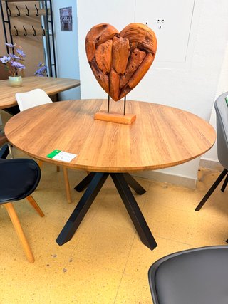 Mesa redonda madera y metal