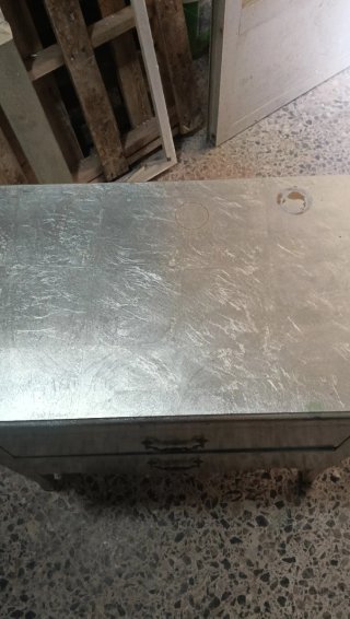 Cómoda recibidor 3 cajones metal y madera