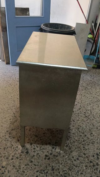 Cómoda recibidor 3 cajones metal y madera