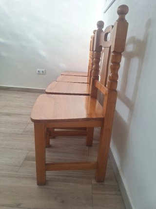 12 Sillas Madera Maciza Estilo Bodega