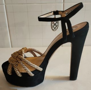 Sandalo Elisabetta Franchi con corda oro