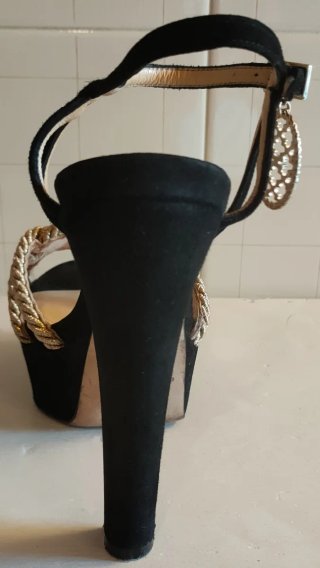 Sandalo Elisabetta Franchi con corda oro