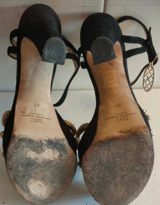 Sandalo Elisabetta Franchi con corda oro