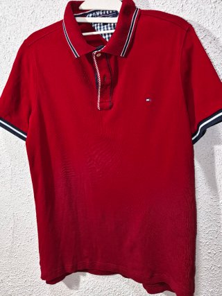 Polo Tommy Hilfiger Rojo Talla M original