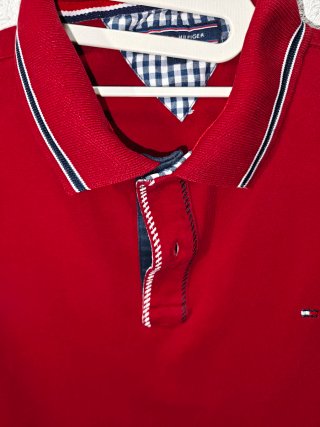 Polo Tommy Hilfiger Rojo Talla M original