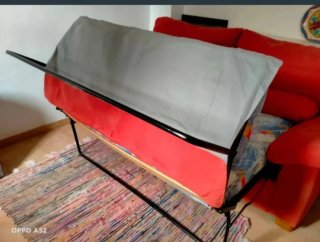 Sofá Cama Rojo Tela