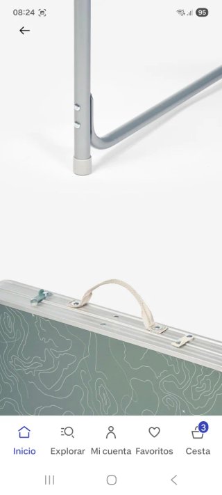 Mesa plegable camping Decathlon regulable