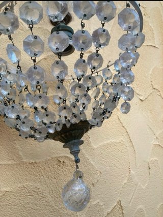 Lámpara de cristal antigua colgante