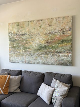 Cuadro abstracto pintado a mano. 100 x 160 x 4cm