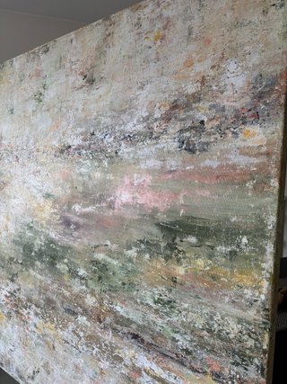 Cuadro abstracto pintado a mano. 100 x 160 x 4cm