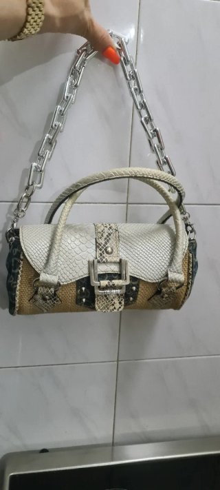 Borsa Guess Y2K Beige/Blu Vintage
