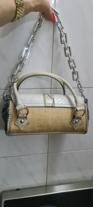 Borsa Guess Y2K Beige/Blu Vintage