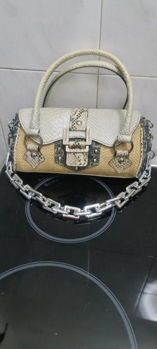 Borsa Guess Y2K Beige/Blu Vintage